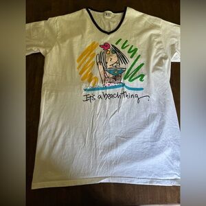 Vintage Emersson Street Womens Beach Pool Cover Up Funny Artsy One Size Vacation